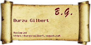 Burzu Gilbert névjegykártya